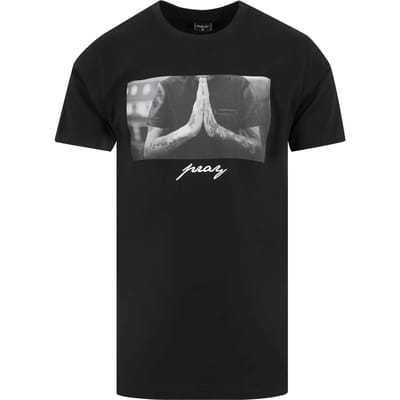 Mister Tee - Pray Heren T-shirt - L - Zwart