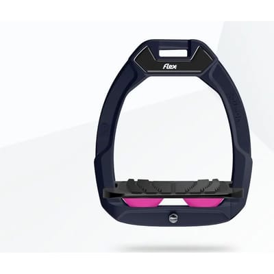 Veiligheidsstijgbeugels Paardrijden Hellend Grip Rood/Zwart/Rose Flex-On Safe-On