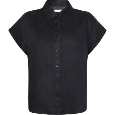 Chemisier aster met revers lin vrouw KnowledgeCotton Apparel