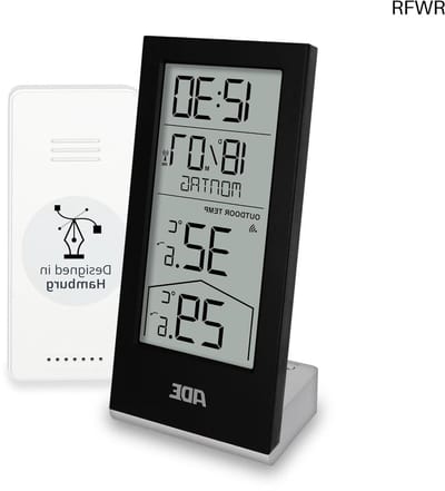 RFWR® Digitaal Weerstation met Buitensensor | Thermometer voor Binnen- en Buitentemperatuur | Radiogestuurde Klok en Kalender