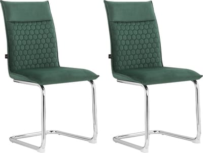 Renate-Eetkamerstoel - 2 Pack - Donkergroen