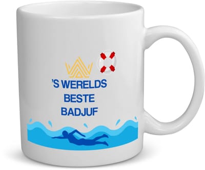 Akyol - badjuf cadeau - koffiemok - theemok - Badjuf - badjuffen en badmeesters - - cadeau badjuf - zwemmen - zwemdiploma - cadeau - kado - gift - geschenk - moederdag - lifeguard - 350 ML inhoud