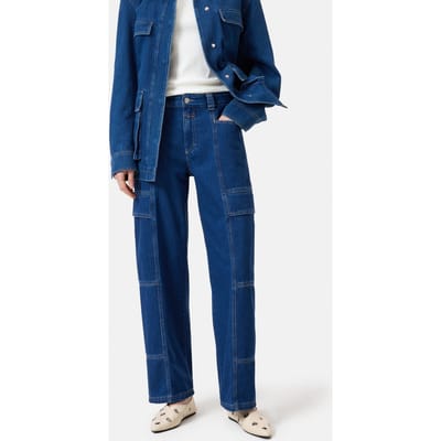 Closed Cali-x Mid Blue Maat: W25L30 | Cargobroeken Outlet | Dames | Blauw