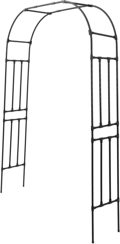 Rozenboog Poort - Klimplant Steun - Tuin Decoratie - Verhoogde Stabiliteit - 2.4 x 1.5 meter - Zwart