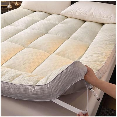 Opvouwbare Vloermatras - Japanse Futon Bed - Gast Slapen - Polyester Vulling - 180x200cm - Grijs