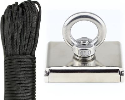 Vismagneet - 125 KG Trekkracht - 15 Meter Touw