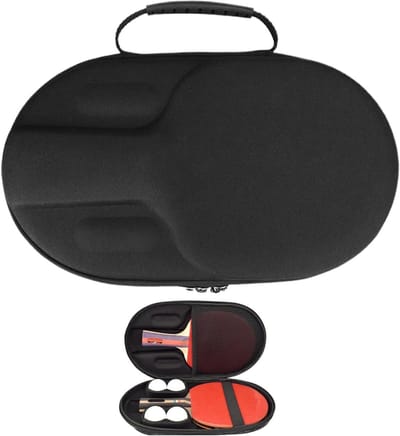 Tafeltennis Batje Tas - Bat Opbergtas - Sportuitrusting Opslag - Waterafstotend Harde Case - 31x18x6 cm - Zwart