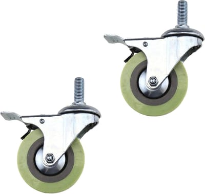 75mm (3 inch) Zwenkwielen met Rem en Bevestigingsgaten voor Meubels en Apparatuur