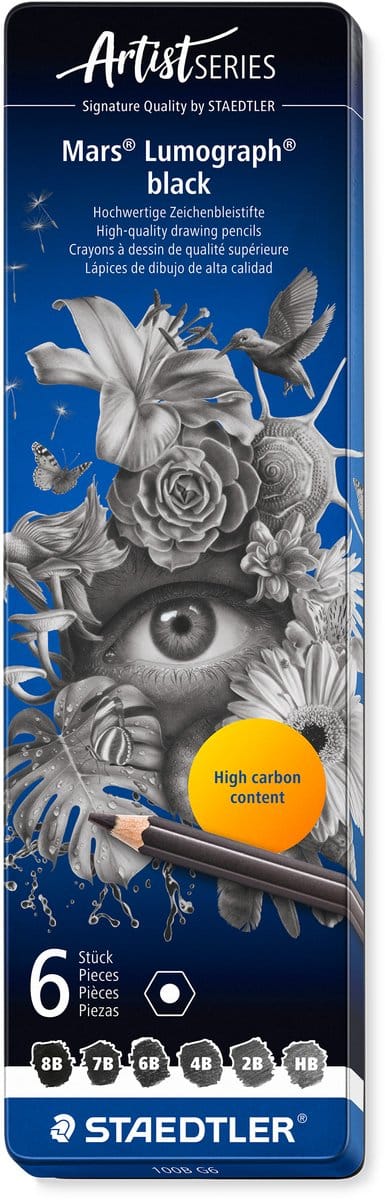 STAEDTLER - Artist Series - Mars Lumograph black potlood - set 6 st