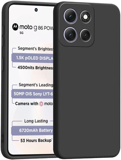 Zwart Dun TPU Hoesje Geschikt voor Motorola Moto G86 | Back Cover | Lichtgewicht | Ultra Dun | Flexibel | Zacht