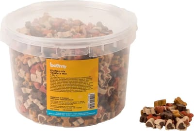Boomy - Hondensnacks - Zachte hondensnoepjes - Beloningssnoepjes - Hondenkoekjes - Kluifjes mix - 1,8kg