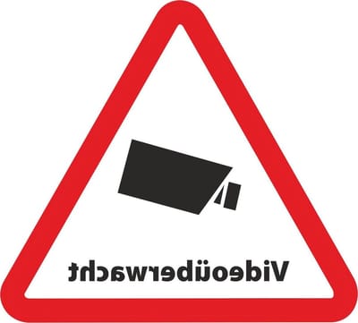 Waarschuwingssticker Videobewaking - Veiligheidssticker - Object Beveiligen - UV- en Weerbestendig - 5 cm x 4.5 cm - Zwart