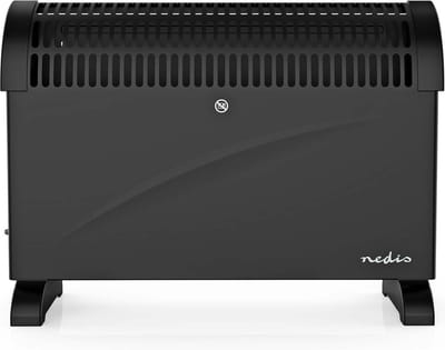 Nedis Convectorkachel-2000W-3 Warmte Standen-Instelbare thermostaat-Omvalpreventie-Geïntegreerde handgrepen-Zwart