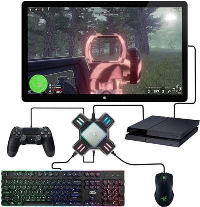NAXSIR Toetsenbord & Muis Converter • Voor Switch/Xbox/PS5/PS4 • Lagvrij Gamepad Adapter • Professionele Gaming Accessoire • Plug & Play