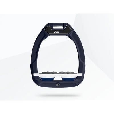 Veiligheidsijzers voor paardenrijden Plat Ultra Grip Groen/Wit/Marine Flex-On Safe-On