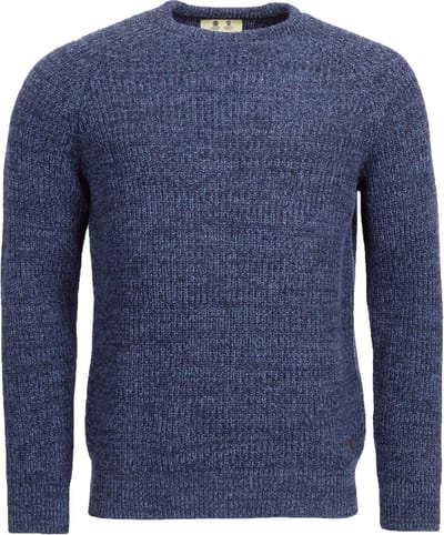 Barbour Trui Lamswol Knitted Navy - Maat M - Heren