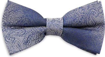 We Love Ties - Strikken - Strik Paisley Duo blauw - blauw / grijs