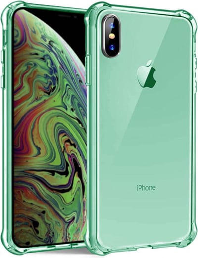 Smartphonica iPhone X/Xs transparant siliconen hoesje - Groen geschikt voor Apple iPhone X/10;Apple iPhone Xs