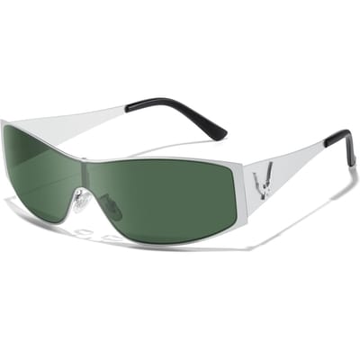 Lunettes de Soleil de Pêche Mode Hommes Femmes Vintage Rétro Monture Métallique Protection UV400 Surdimensionnées Lunettes de Randonnée Lunettes de Soleil Extérieur