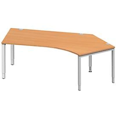 Schäfer Shop Genius hoekbureau MODENA FLEX 135°, aanbouw rechts, B 2165 mm, beuken