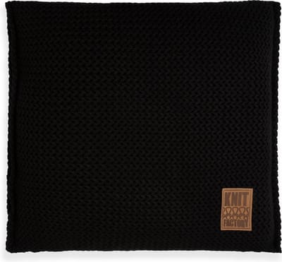 Knit Factory Maxx Sierkussen - Vierkant kussen - Kussen woonkamer - Bank kussen - Decoratie kussen - Zwart - 50x50 cm - Kussenhoes inclusief kussenvulling