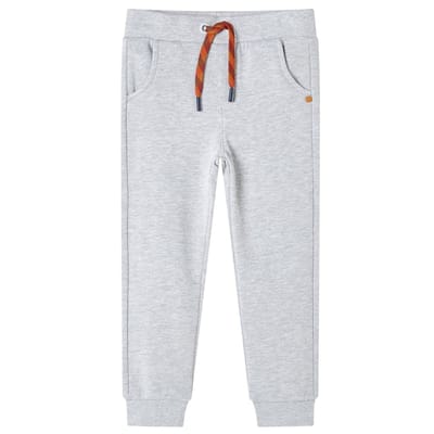 vidaXL Kinderjoggingbroek 92 gemêleerd grijs