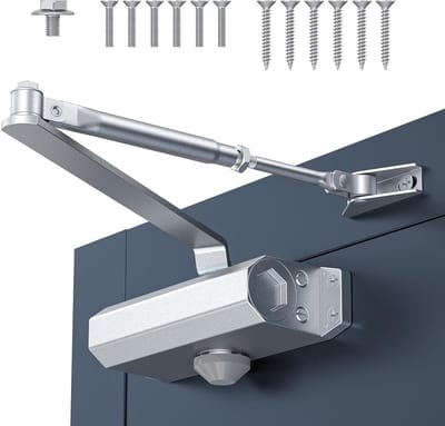 Automatische deurdranger, deurdranger voor thuis en licht commercieel gebruik, instelbare sluitsnelheid voor 80-150 lbs, softclose voor schermdeur, branddeur, kantoordeur, houten deur