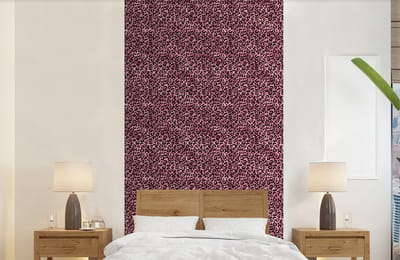 Behang - Fotobehang Panter - Roze - Dierenprint - Patronen - Breedte 120 cm x hoogte 240 cm
