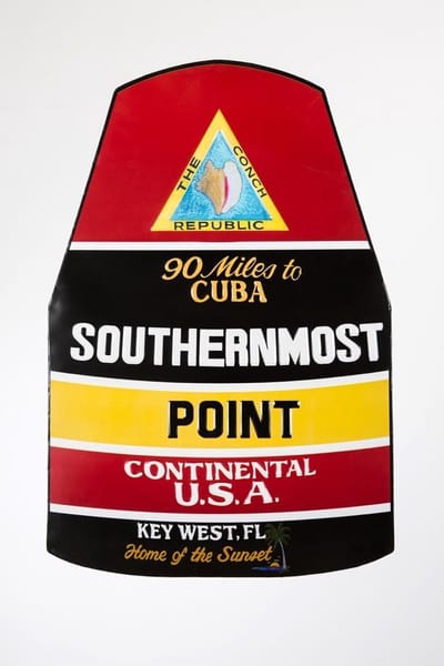 Signs-USA Florida - Key West - Southernmost Point - retro verkeersbord -60 x 40 cm