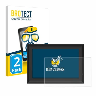 BROTECT - Screenprotector voor Yenock Digitaler Bilderrahmen 10.1 Zoll - Folie Beschermfolie transparant 2 Stuks