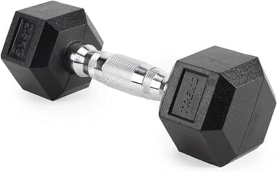 Halters 2,5 kg - 35 kg Hexagon - Duurzaam rubber en gietijzer - Ergonomische greep - Voor Krachttraining Thuis