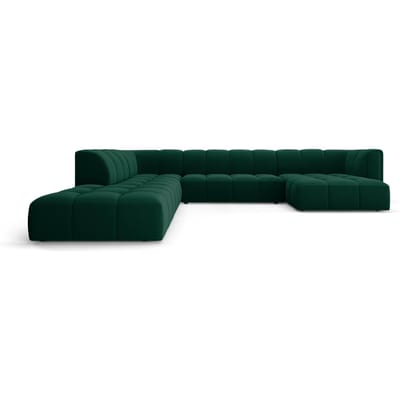 Panoramische hoekbank Francesca velvet links 7-zits | Milo Casa