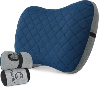 Opblaasbaar Campingkussen met Wasbare Hoes - Compact Reiskussen voor Backpacken en Vliegtuig