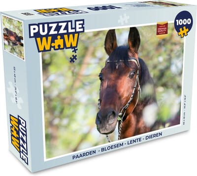 Puzzel Paarden - Bloesem - Lente - Dieren - Legpuzzel - Puzzel 1000 stukjes volwassenen