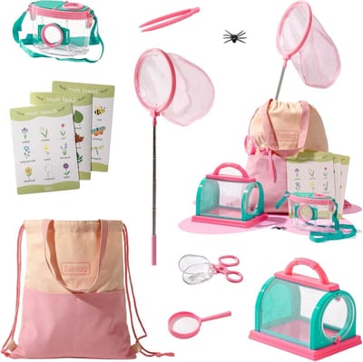 Natuur Ontdekkingsset - Buiten Speelset - Kind Ontdekking - Uitgebreide Set - 29 x 175 cm - Roze