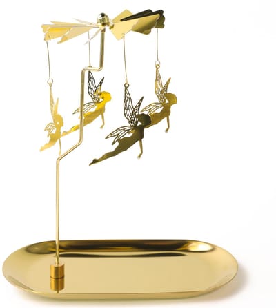 Dailygoods- Theelichthouder Draaibaar - Goudkleurige Kandelaar - Kersttafeldecoratie - Bruiloft/Feest - Automatische Rotatie - Luxe Ontwerp