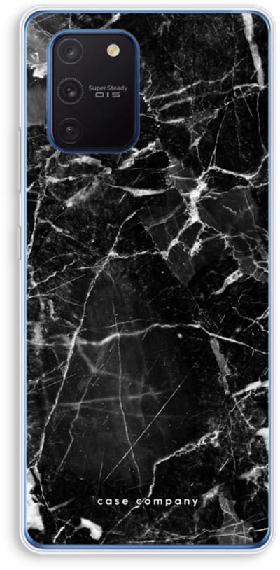 Case Company® - Hoesje geschikt voor Samsung Galaxy Note 10 Lite hoesje - Zwart Marmer - Soft Cover Telefoonhoesje - Bescherming aan alle Kanten en Schermrand