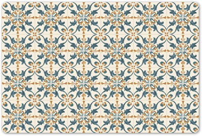 Placemats 45x30 cm - Placemat kunststof - 1 stuk - Patroon - Klassiek - Kleurrijk - Borden onderleggers - Decoratie voor op tafel - Keuken tafeldecoratie accessoires - Vinyl onderlegger - Tafelversiering
