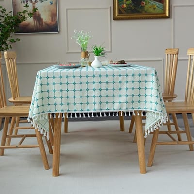 Rechthoekig Tafelkleed - Tafelzeil Geruit - Decoratie en Bescherming - Vuilafstotend Polyester - 140 x 220 cm - Rood