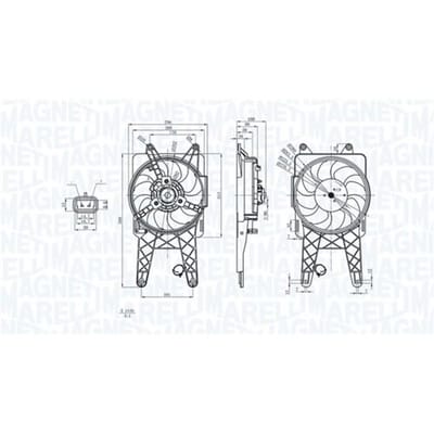 Koelventilatorwiel, motorkoeling MAGNETI MARELLI 069422818010