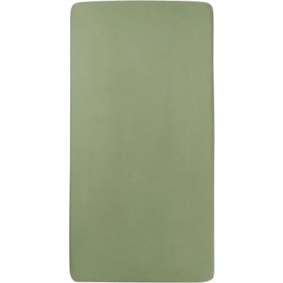 Meyco Baby Uni hoeslaken ledikant - jersey - olive green - 60x120cm
