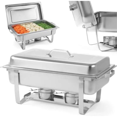 HENDI Gastronorm chafing dish – hoogglans deksel – 9L – roestvast staal – 2 stuks