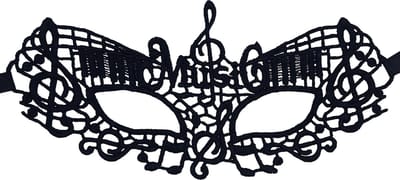 Miresa - Muziek masker MM044 - Sexy kant - Zwart