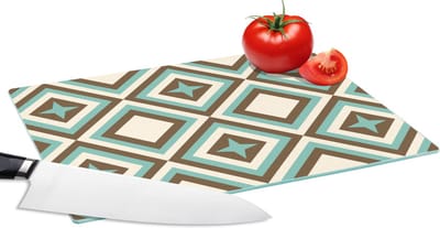 Glazen Snijplank - 28x20 - Jaren 50 - Ster - Design - Snijplanken Glas