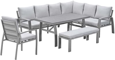Garden Impressions Cameron lounge dining set 5-delig rechts - taupe
