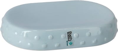 Zeephouder/zeepbakje blauw keramiek 15 cm - Toilet/badkamer accessoires