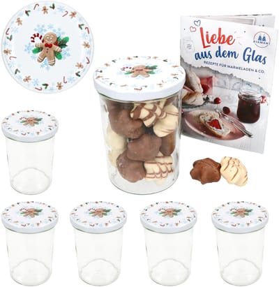 Set van 6 bekers 435 ml To 82 Candyman deksel incl. receptenboekje