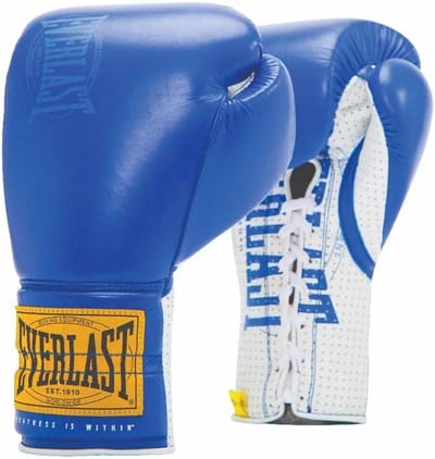 Bokshandschoenen - Vechtsport handschoenen - Sparren en training - Kunstlederen buitenkant - 14 oz - Blauw