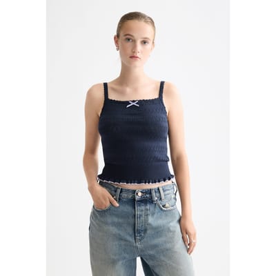 Scotch & Soda Pointelle Knitted Tank Sky Captain Taglia: XS | Biancheria intima Outlet | Donna
