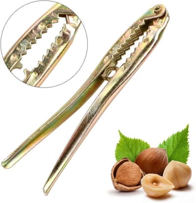 Notenkraker voor Hazelnoten & Walnoten - Kraker voor Kreeft Mossele Krab - Walnoot tang moer krakers gereedschap Metalen notenkraker walnoten notenopener notentang voor noten walnoten hazelnoten - walnoot kraker gereedschap - Goud